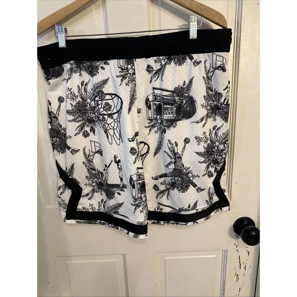 Jordan Nike Shorts Dri Fit Printed White Diamond FV8614-100 Size XL